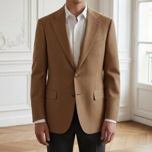 Hunt Valley Brown Camel Hair Blazer Size 46R
